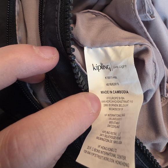 Kipling ARTO Grayish Dark Blue Crossbody Bag No Keychain monkey - Picture 6 of 8